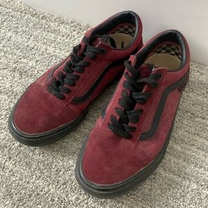 Women’s size 8 suede wine and black vans